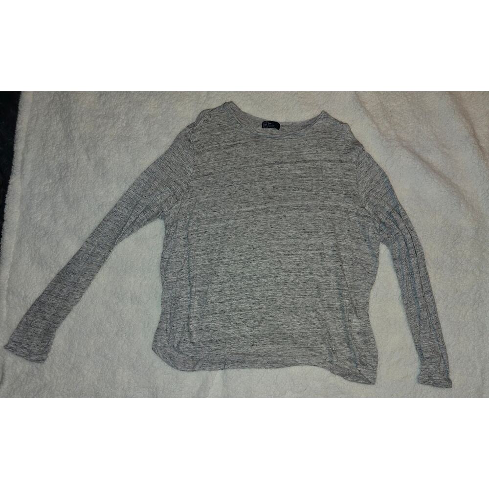 #80 Excellent Pre-Owned Women's Gray Gap Long Sleeve Shirt Size XXL